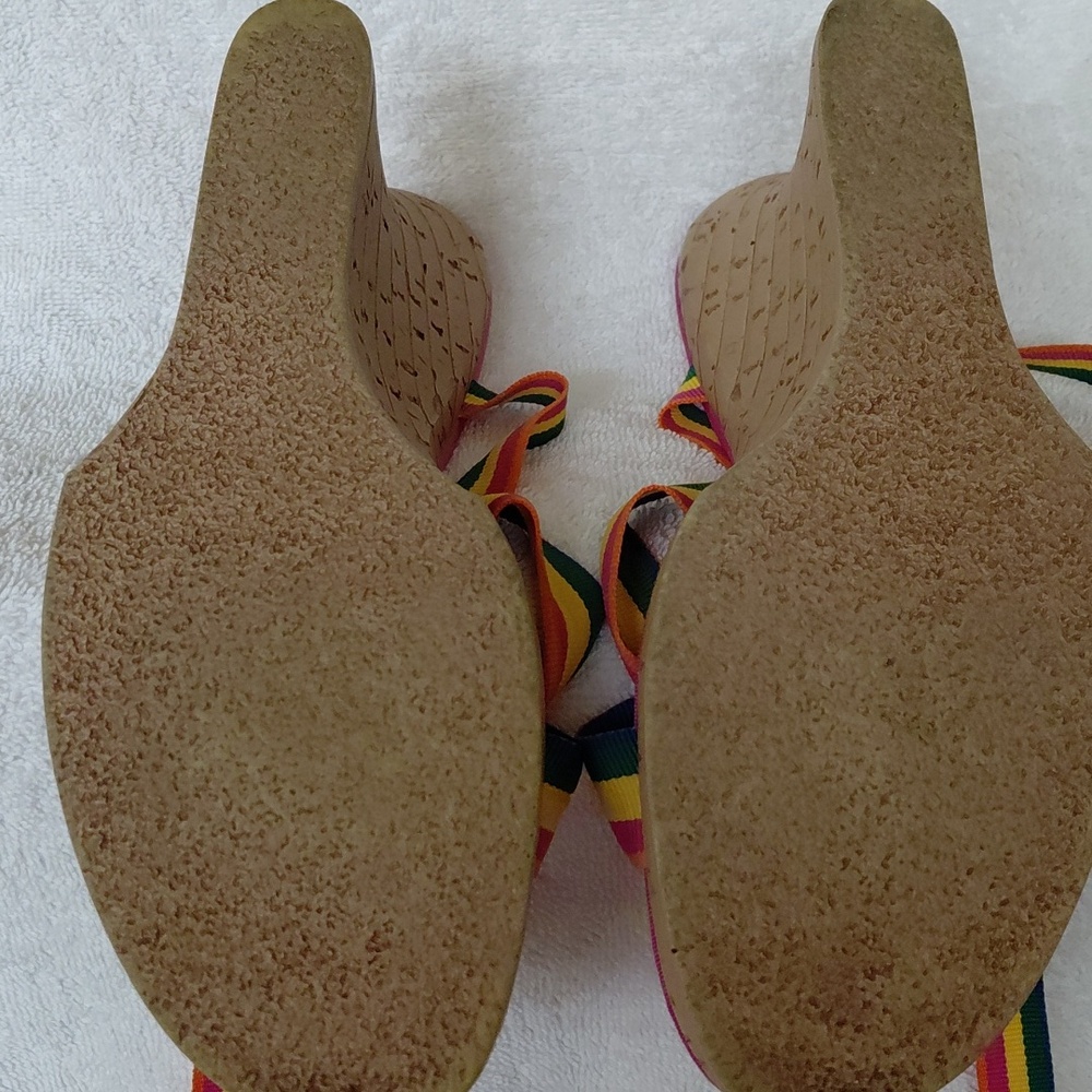 Chinese Laundry Pink Rainbow Wrap Wedges - Picture 4 of 5